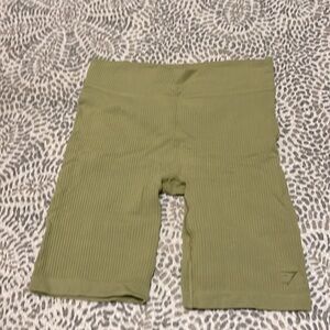 Gymshark waffle shorts, green, size medium